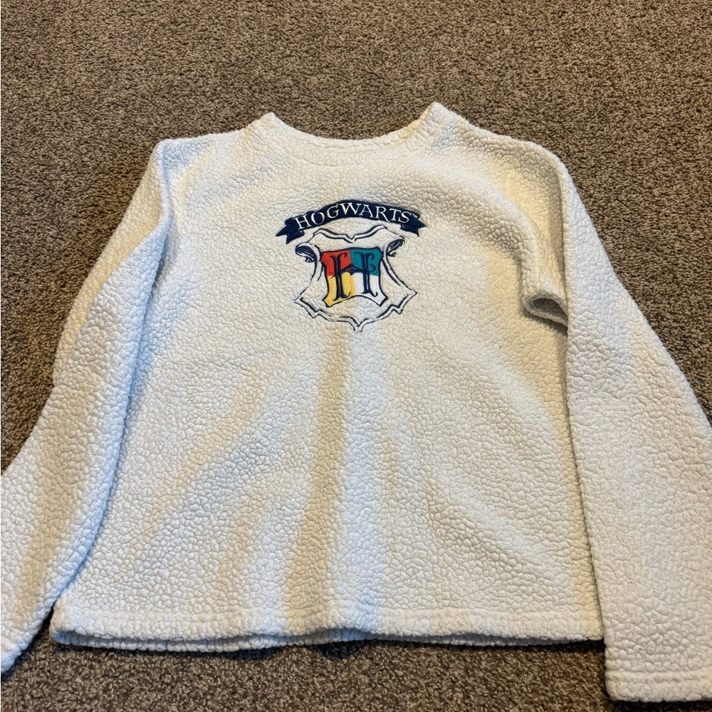 White Hogwarts Pajama Top + Bottoms